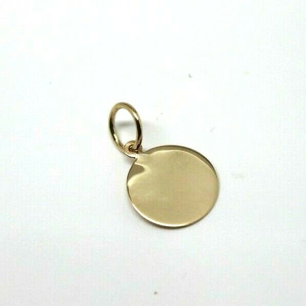 Genuine 9ct 9k 375 Solid Yellow, Rose or White Gold 12mm disc round circle pendant
