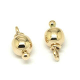 Genuine New 9k 9ct Yellow, Rose or White Gold 6mm Ball Plain Balls For Charm Earrings