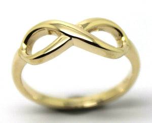 Kaedesigns, Genuine Solid Delicate Genuine 9ct Yellow, Rose & White Gold Infinity Ring Size K