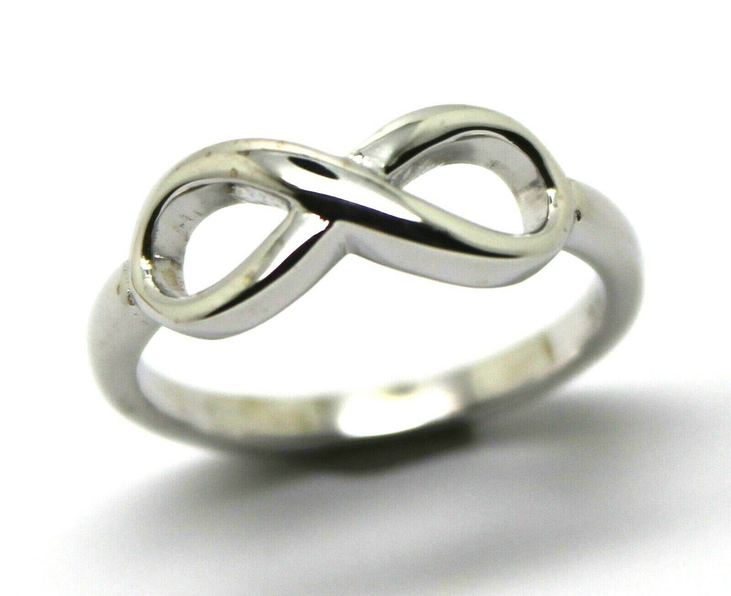 Genuine New 9ct 9k 375 Yellow, Rose or White Gold Solid Infinity Ring Size S / 9 1/8