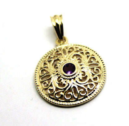 Kaedesigns, 9ct Yellow Gold or White Gold or Rose Gold filigree Amethyst Pendant