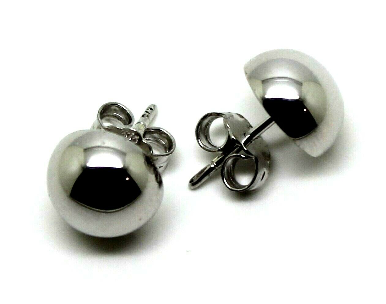 Genuine 9ct 9K 375 Solid Yellow, Rose or White Gold 10mm Stud Half Ball Earrings