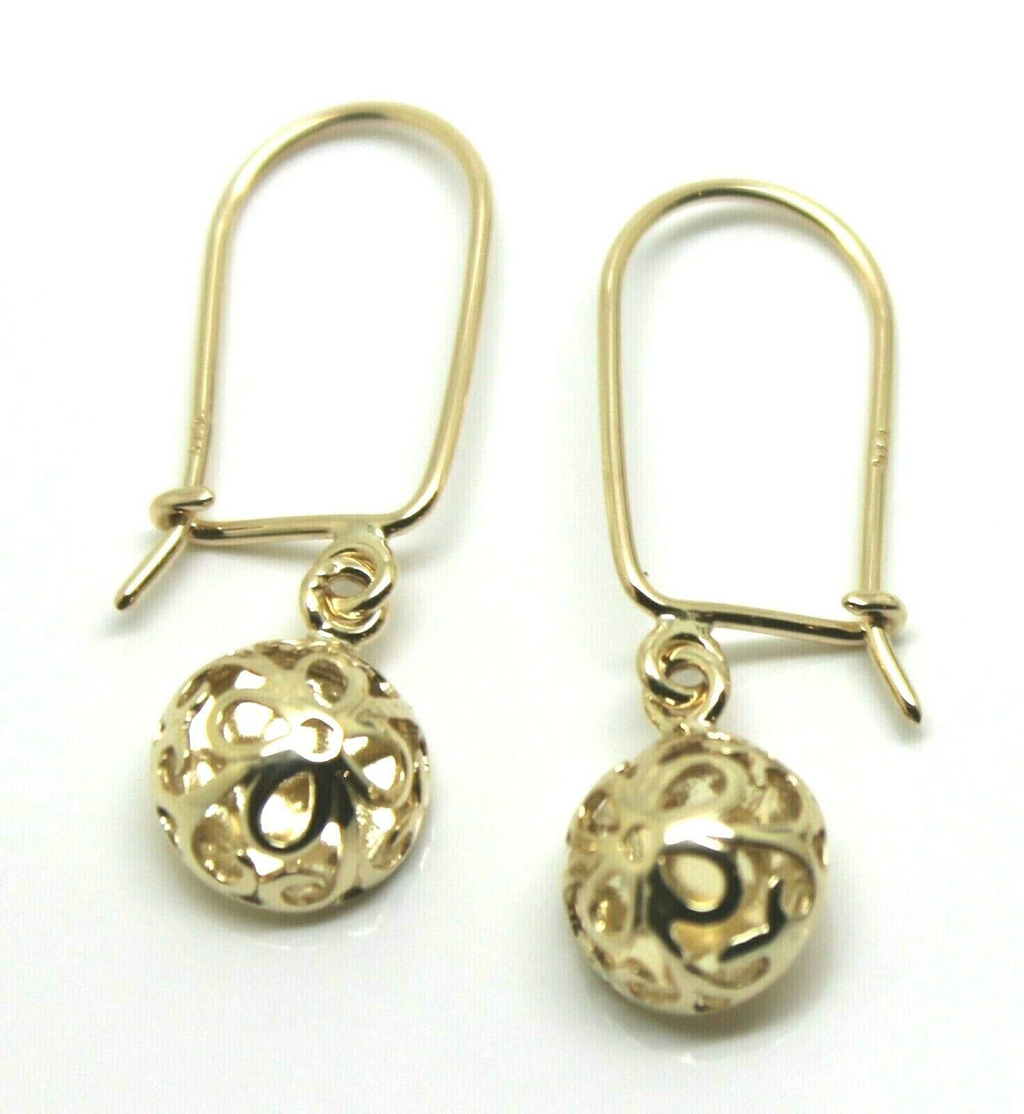 Kaedesigns 9ct 9k Solid Yellow, Rose or White Gold Half Ball Filigree Earrings
