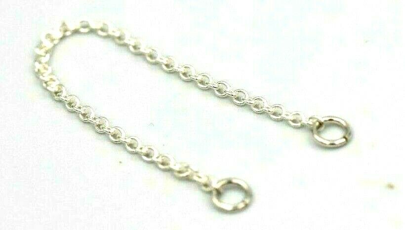Genuine 9ct Yellow, Rose or White Gold or Sterling Silver or GP Belcher Safety Chain Polished for bracelet