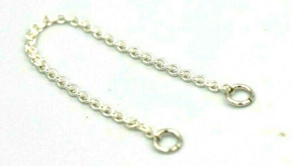 Genuine 9ct Yellow, Rose or White Gold or Sterling Silver or GP Belcher Safety Chain Polished for bracelet