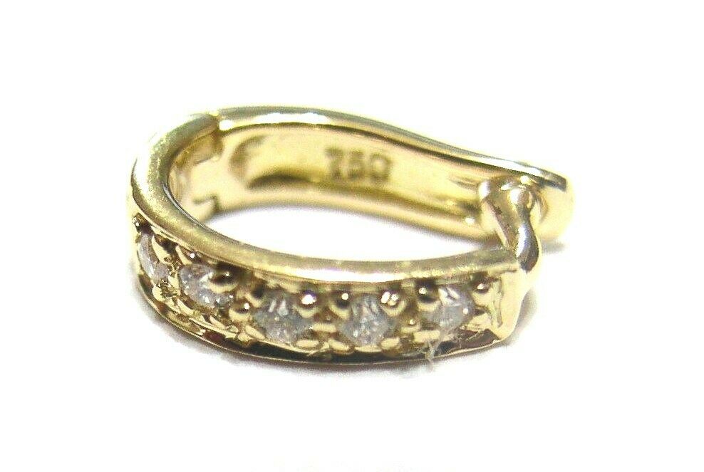Genuine 18ct White Or Yellow Gold 750 Diamond 10mm Enhancer Bail Clasp