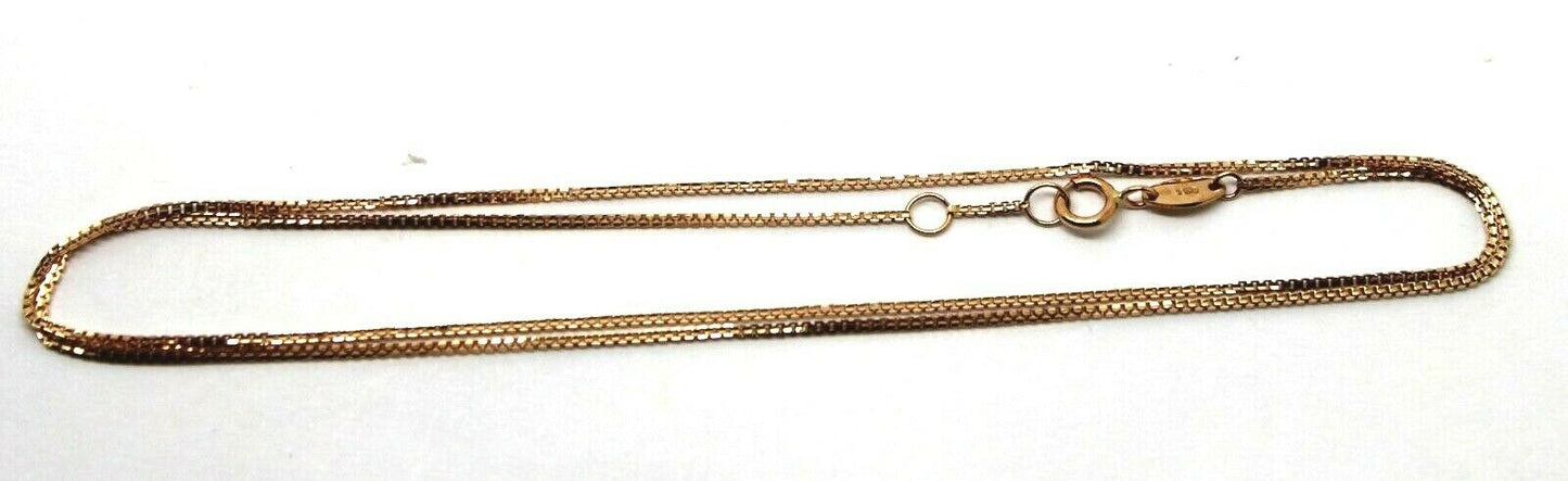 Genuine 750 18k 18ct Rose Gold Kerb Curb Chain Necklace 44cm 2.1g