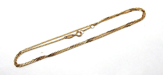 Genuine 18k 18ct 750 Rose Gold Box Chain Necklace 44cm 2.71g