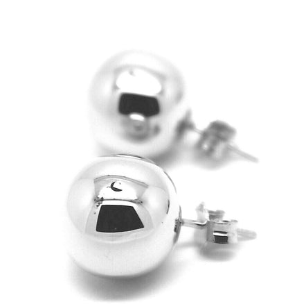 Genuine 9ct 9K Solid Yellow, Rose or White Gold 14mm Stud Ball Earrings