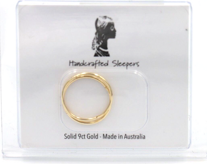Genuine 9ct Rose Gold Sleepers Hinged Earrings Plain 10mm, 12mm or 14mm inside diameter