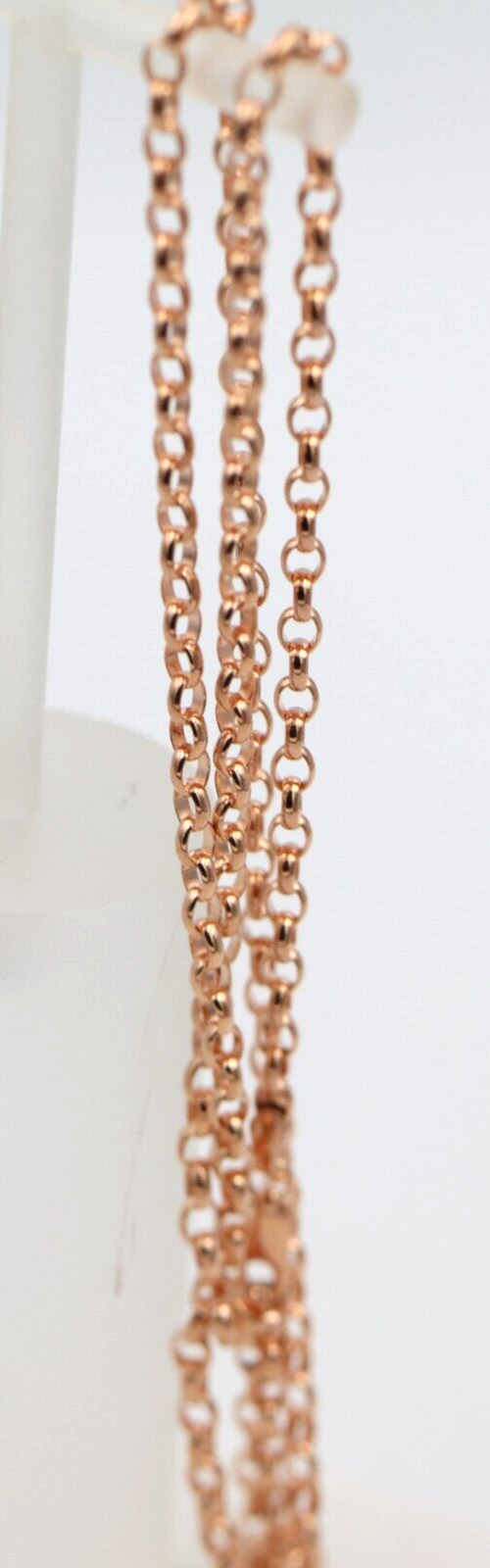 Genuine 9ct Rose or 9ct Yellow Gold Oval Belcher Chain Necklace 60cm