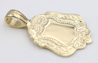 Kaedesigns Genuine Solid 9K 9ct 375 Yellow, Rose or White Gold Shield FOB Pendant