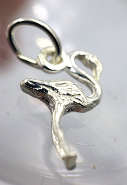 Sterling Silver 375 Small Flamingo Pendant Or Charm