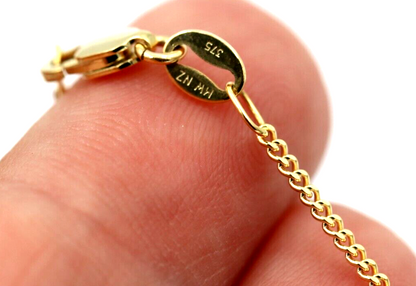 Genuine 9ct Yellow Gold Curb Necklace / Chain 2.34gms 40cm