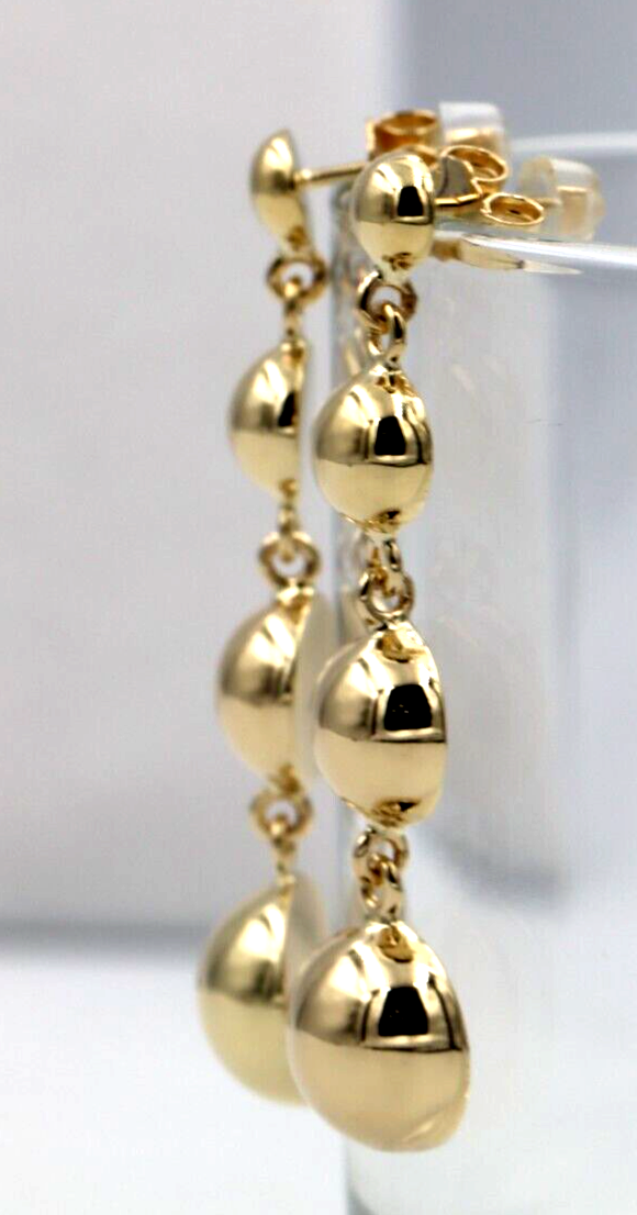 Genuine 9ct 9k 375 Yellow, Rose or White Gold 4 Half Ball Stud Earrings 6mm, 8mm, 10mm 12mm