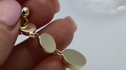 Genuine 9ct 9k 375 Yellow, Rose or White Gold 4 Half Ball Stud Earrings 6mm, 8mm, 10mm 12mm