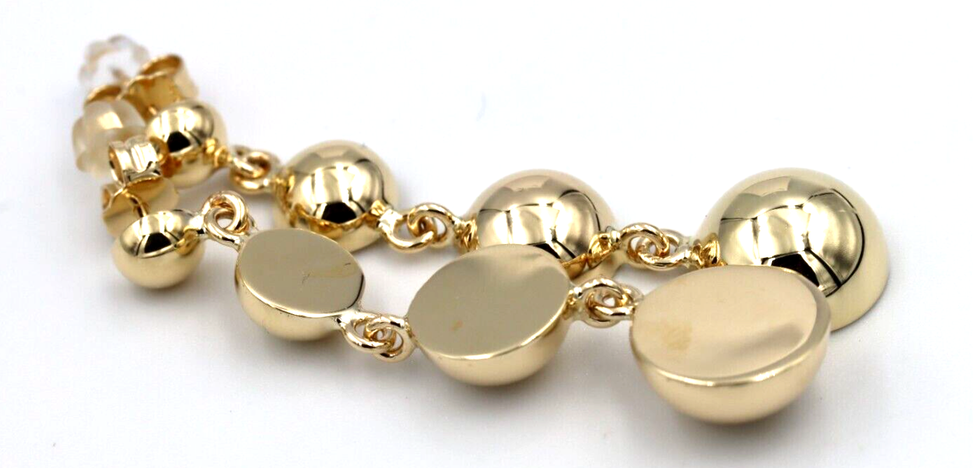 Genuine 9ct 9k 375 Yellow, Rose or White Gold 4 Half Ball Stud Earrings 6mm, 8mm, 10mm 12mm