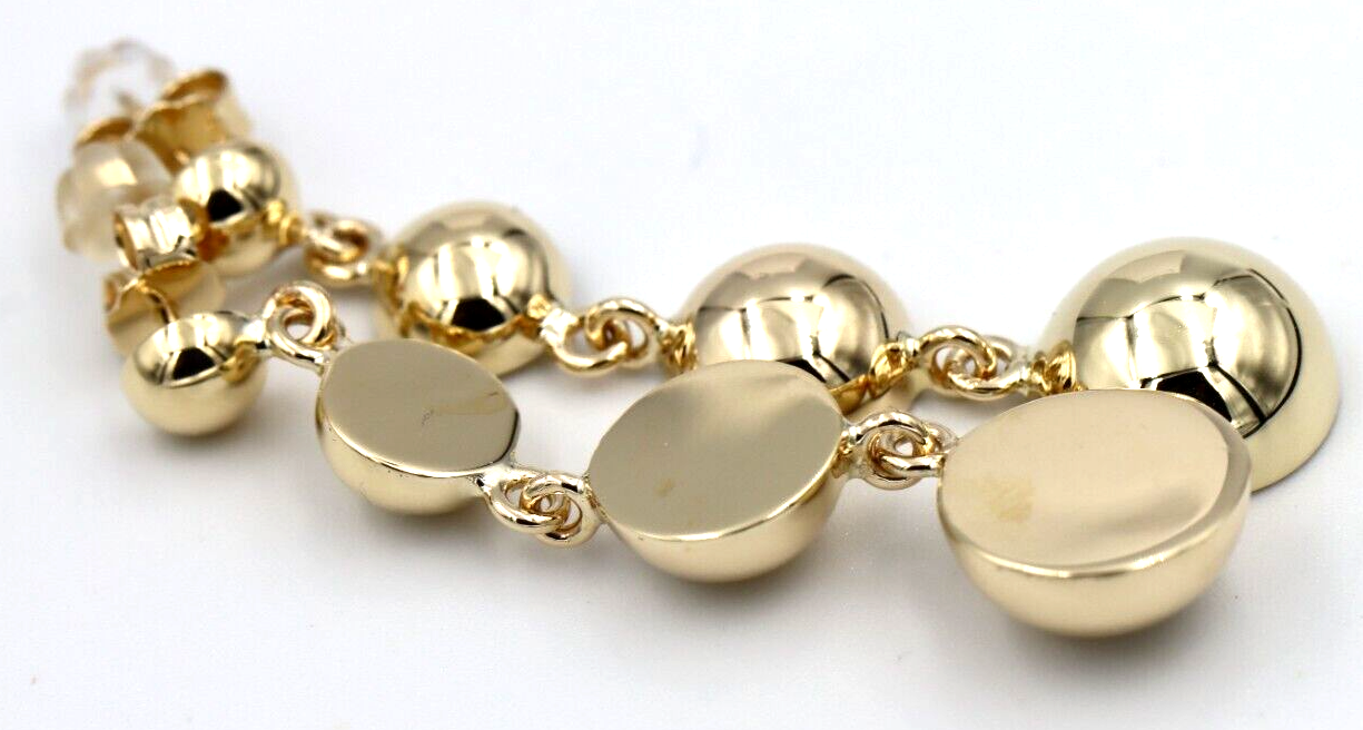 Genuine 9ct 9k 375 Yellow, Rose or White Gold 4 Half Ball Stud Earrings 6mm, 8mm, 10mm 12mm