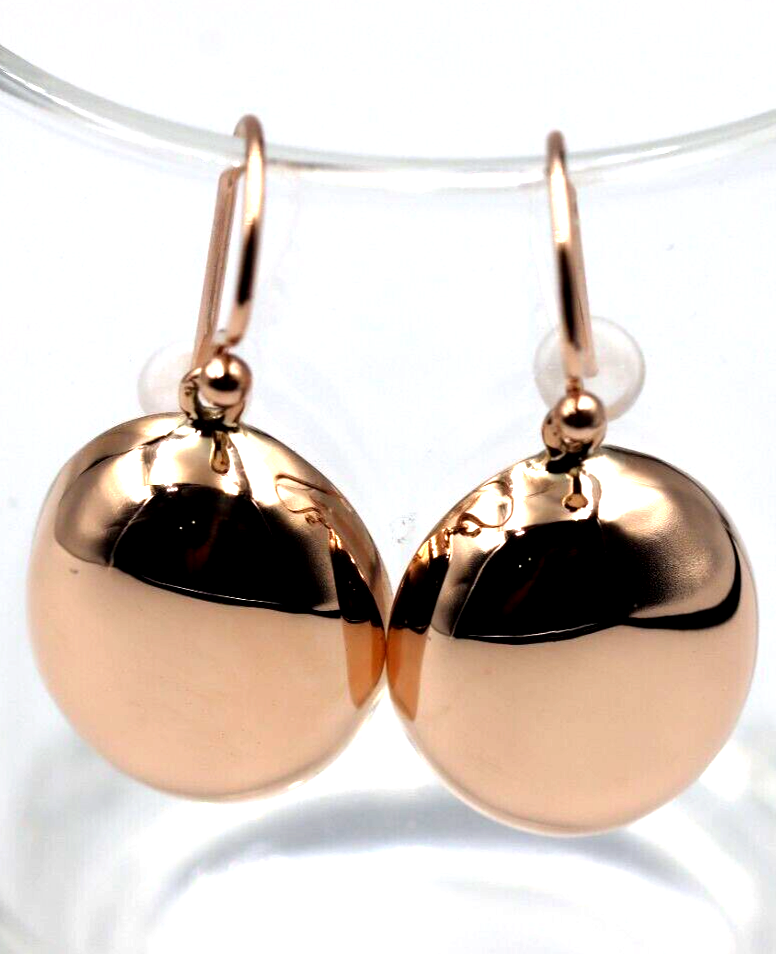 Genuine Huge 9ct 9kt Solid Yellow, Rose or White Gold Large Heavy Half Oval Hook Earrings