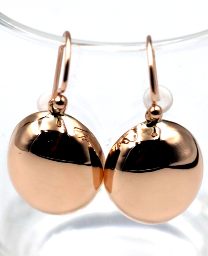 Genuine Huge 9ct 9kt Solid Yellow, Rose or White Gold Large Heavy Half Oval Hook Earrings