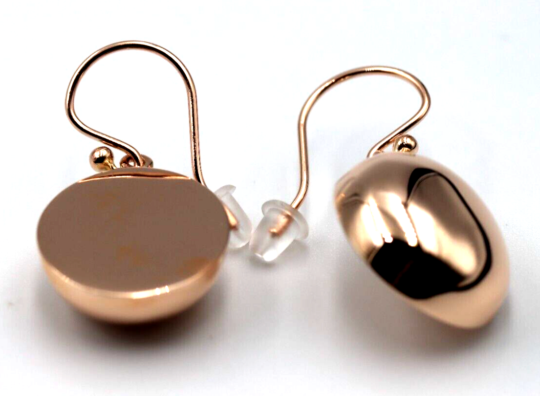 Genuine Huge 9ct 9kt Solid Yellow, Rose or White Gold Large Heavy Half Oval Hook Earrings