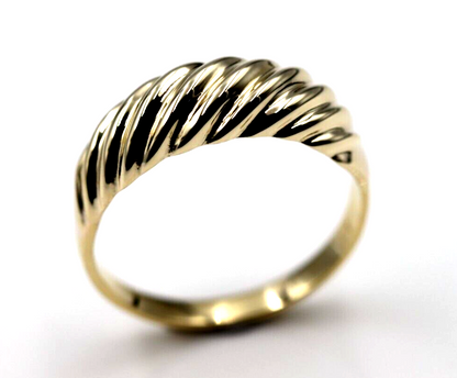 Genuine 9ct 9k 375 Yellow, Rose or White Gold 7mm Dome Ring - Choose your size K to P