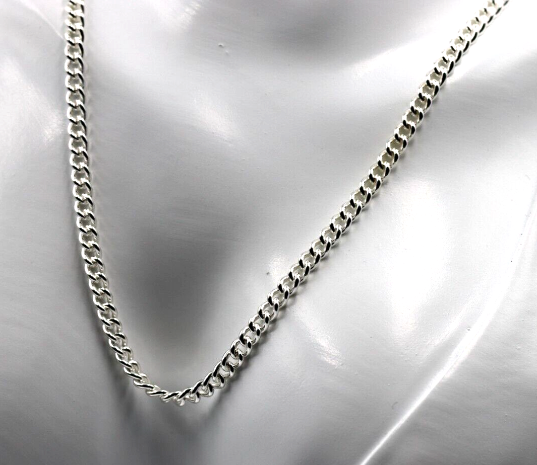 Sterling Silver 925 Heavy 4mm Round Kerb Curb Chain Chain Necklace 42cm