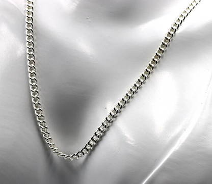 Sterling Silver 925 Heavy 4mm Round Kerb Curb Chain Chain Necklace 42cm