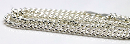 Sterling Silver 925 Heavy 4mm Round Kerb Curb Chain Chain Necklace 42cm