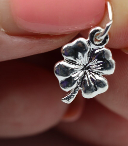 Kaedesigns Sterling Silver 925 Four Leaf Clover Pendant Charm