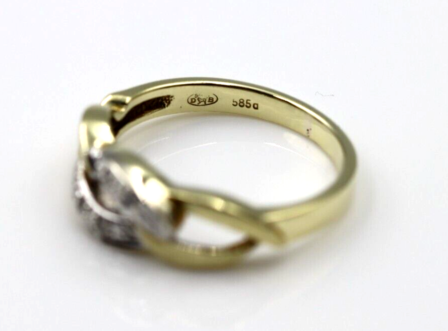 Kaedesigns Genuine New 14ct Yellow Gold Cubic Infinity Ring Size L