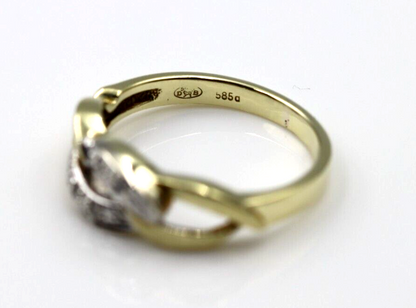 Kaedesigns Genuine New 14ct Yellow Gold Cubic Infinity Ring Size L