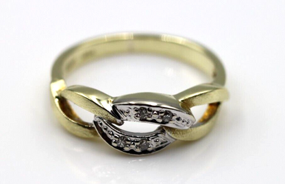 Kaedesigns Genuine New 14ct Yellow Gold Cubic Infinity Ring Size L