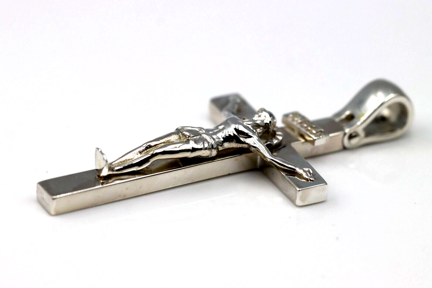 Genuine Very Large Super Heavy Huge Sterling Silver 925 Crucifix Cross Pendant 31g