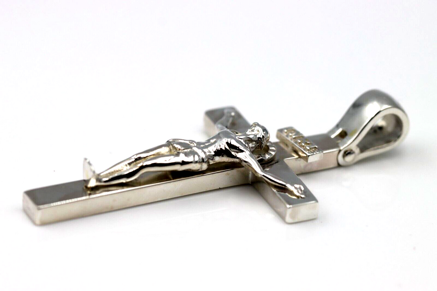 Genuine Very Large Super Heavy Huge Sterling Silver 925 Crucifix Cross Pendant 31g