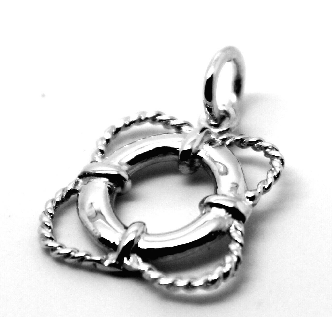 Genuine 9ct 9k 375 Yellow or Rose or White Gold Life Ring Nautical Pendant