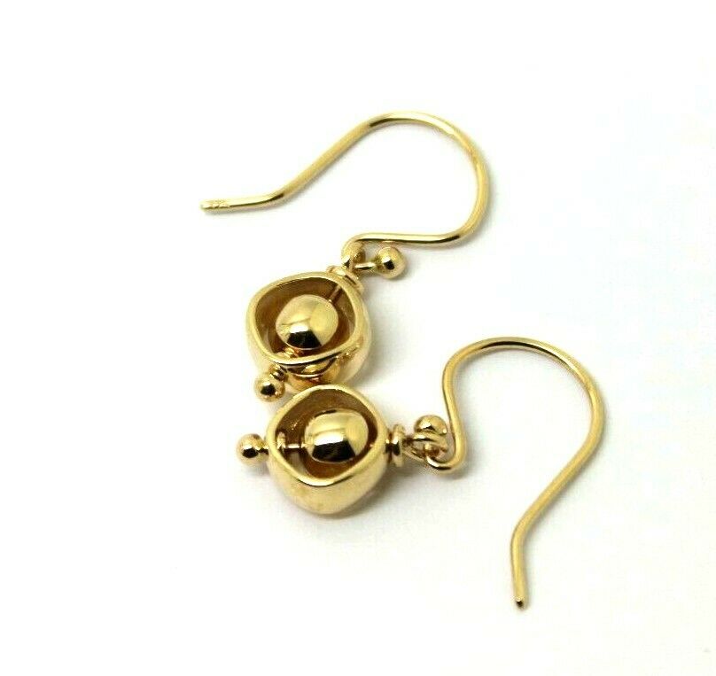 Genuine 9k 9ct 375 Yellow, Rose or White Gold Spinning Belcher Ball Earrings