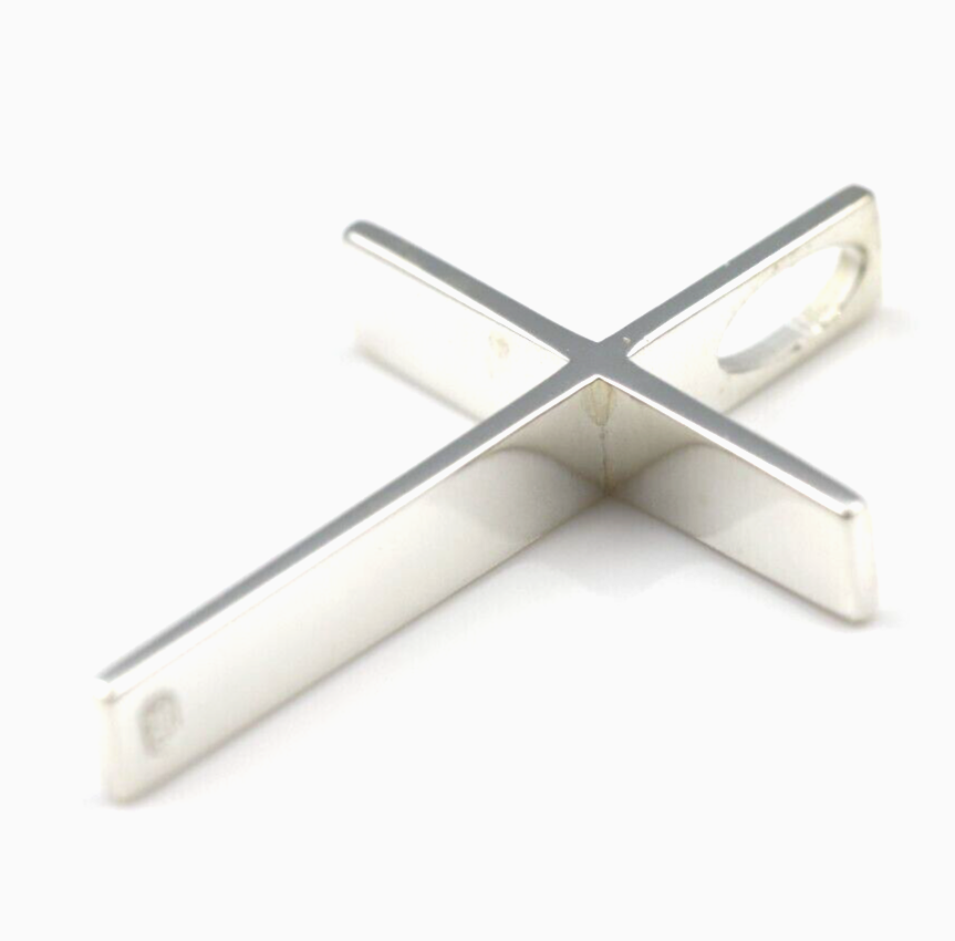 Kaedesigns New Genuine Large Sterling Silver 925 Stick Cross Pendant