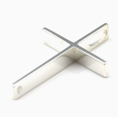 Kaedesigns New Genuine Large Sterling Silver 925 Stick Cross Pendant