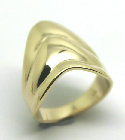 Genuine 9ct 375 Solid Rose Or Yellow Or White Gold Wide Pointy Ring In Your Size