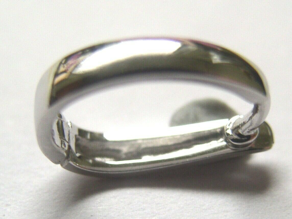 Genuine 9ct 9kt 375 13mm Large Size White gold Plain Enhancer Bail Clasp