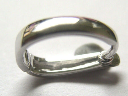 Genuine 9ct 9kt 375 13mm Large Size White gold Plain Enhancer Bail Clasp