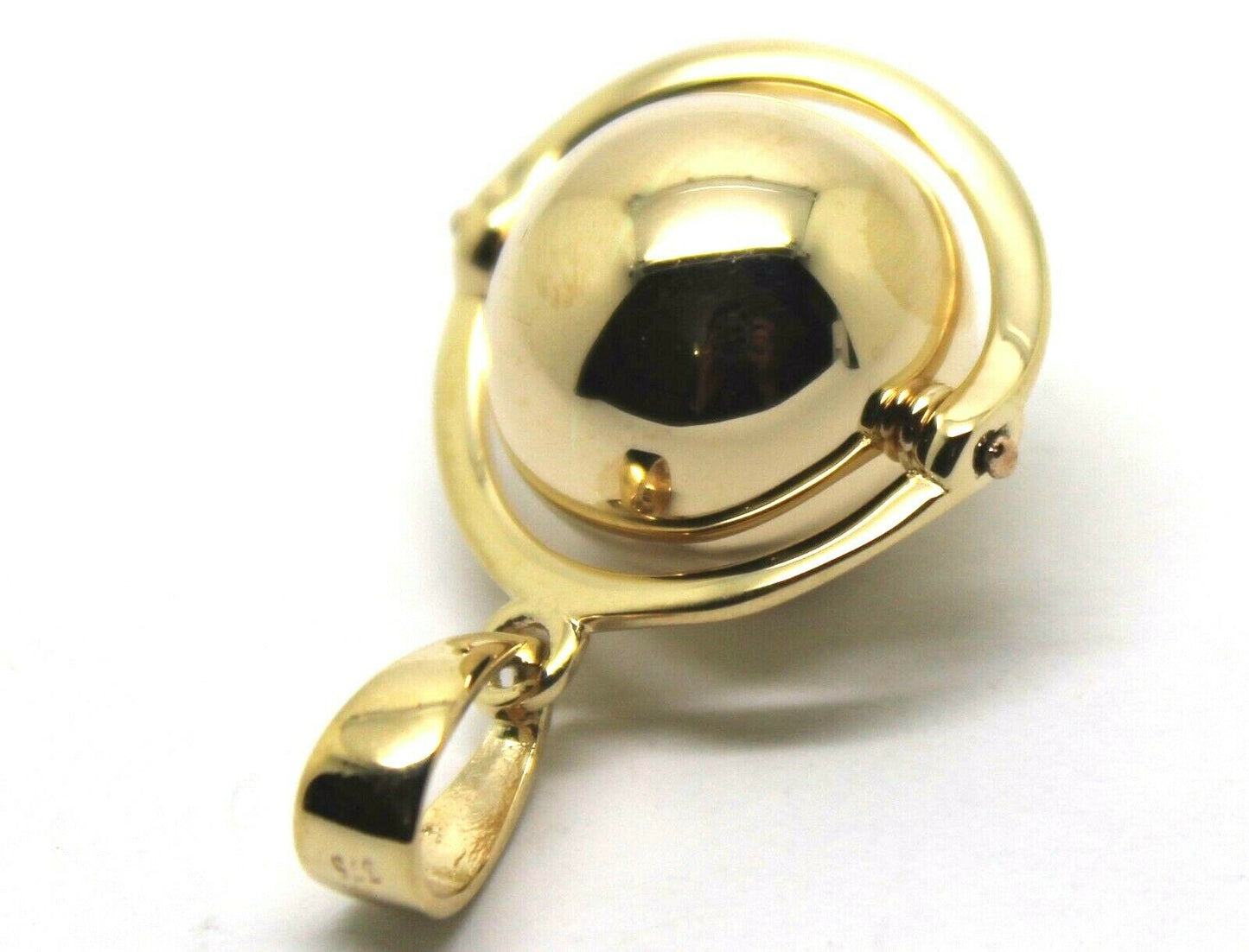 Genuine New Belcher 14mm 9ct 9k 375 Yellow, Rose or White Gold Ball Drop Pendant