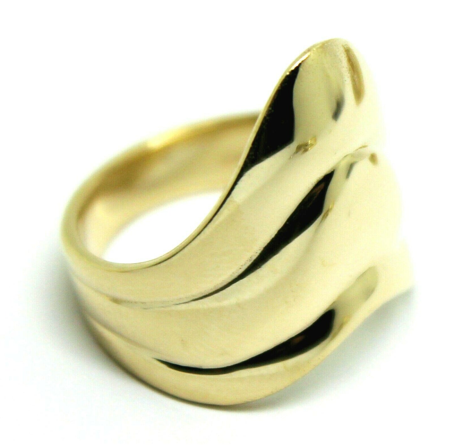 Genuine 9ct 375 Solid Rose Or Yellow Or White Gold Wide Pointy Ring In Your Size