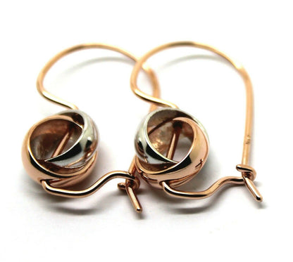 Kaedesigns Genuine 9ct 9k 375 10mm Rose White Gold Belcher Spinning Earrings