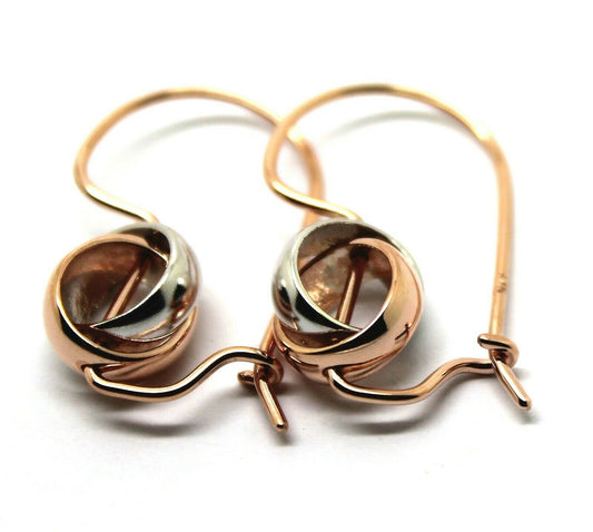 Kaedesigns Genuine 9ct 9k 375 10mm Rose White Gold Belcher Spinning Earrings