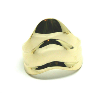 Genuine 9ct 375 Solid Rose Or Yellow Or White Gold Wide Pointy Ring In Your Size