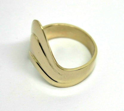 Genuine 9ct 375 Solid Rose Or Yellow Or White Gold Wide Pointy Ring In Your Size
