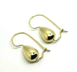 Genuine New 9ct 9kt Solid Yellow, Rose or White Gold Teardrop Hook Earrings