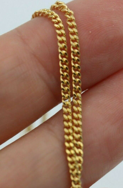 Genuine 9ct Yellow or Rose Gold Curb Kerb Necklace / Chain 4.4grams 50cm